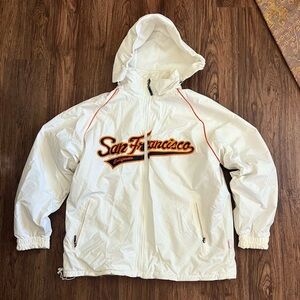 Vintage White San Francisco Hooded Jacket
